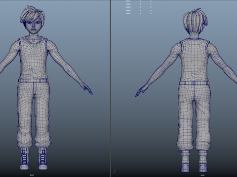 Cartoon man boy Model 3D
