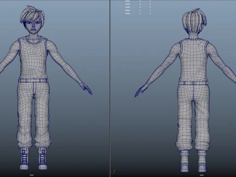 Cartoon man boy 3D Model