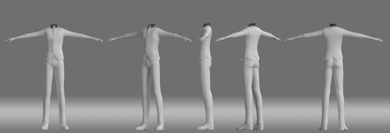 Suit body clothes 3D Model .c4d .max .obj .3ds .fbx .stl .blend 