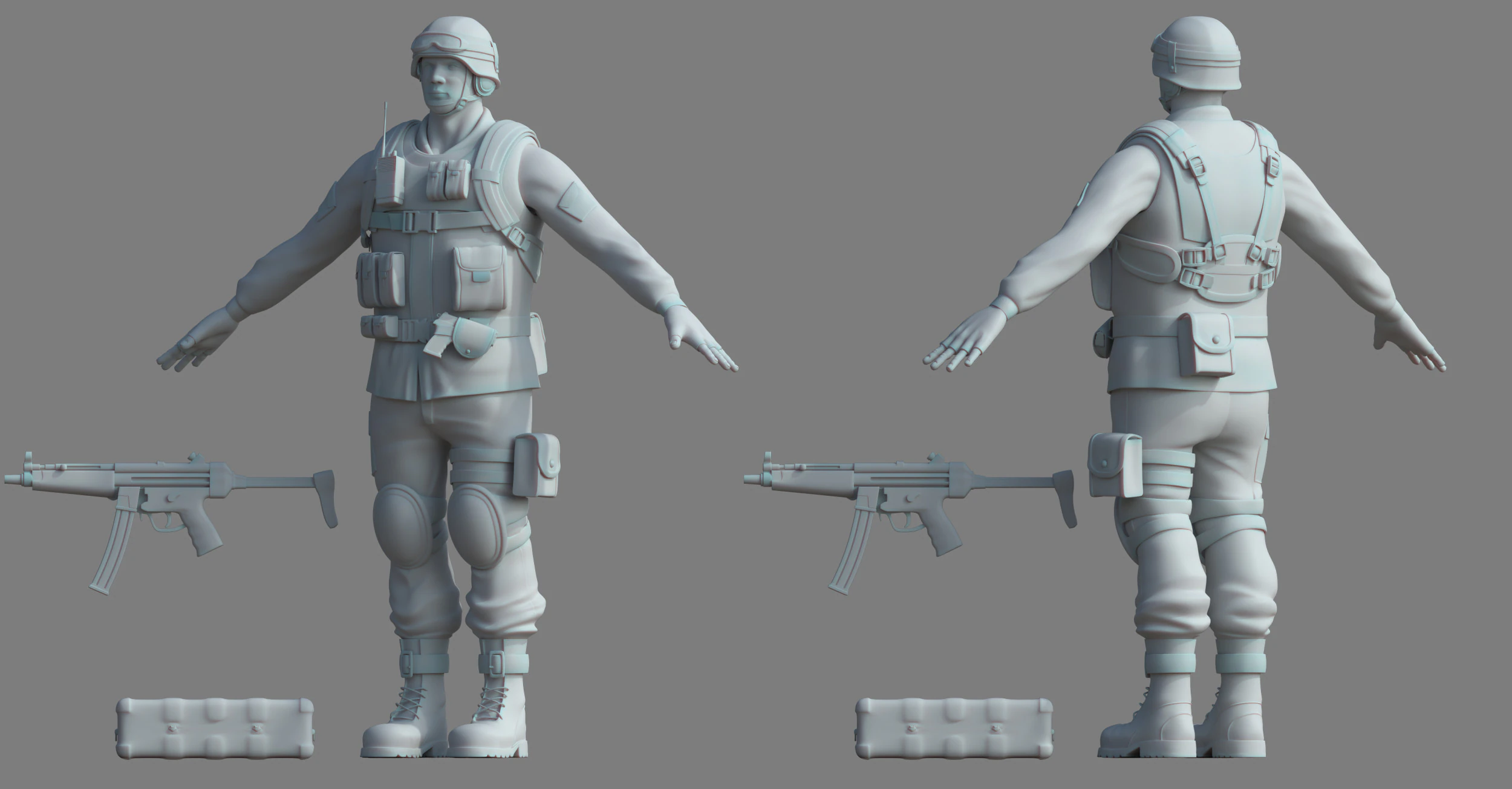 Soldier 3D Model .c4d .max .obj .3ds .fbx .stl .blend 