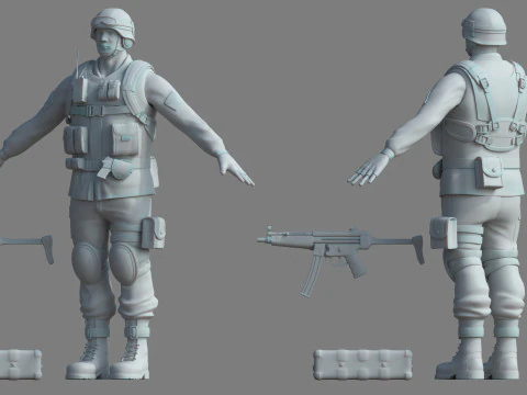 Soldat 3D Modell