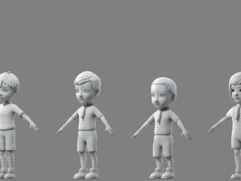 Cartoon teacher student 3D Model