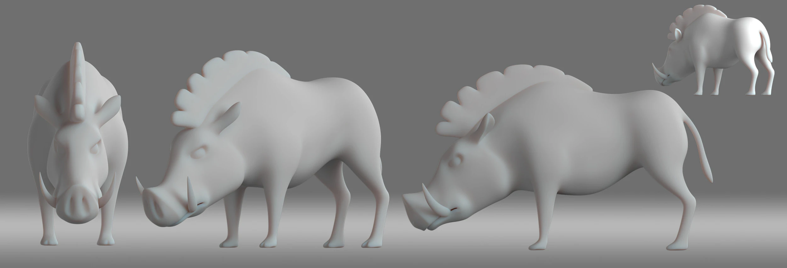 Wild boar 3D Model .c4d .max .obj .3ds .fbx .stl .blend 