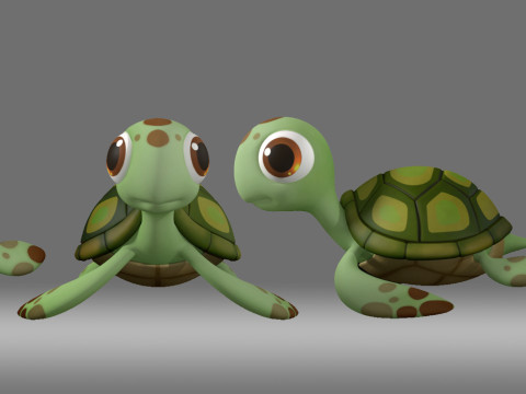 Cartoon turtle 3D 模型