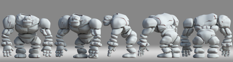 Stone man 3D 모델 .c4d .max .obj .3ds .fbx .stl .blend 