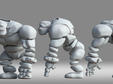 Stone man 3D-Modell