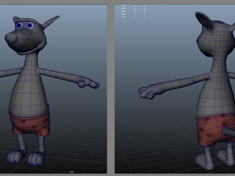 Cartoon dog 3D Modell