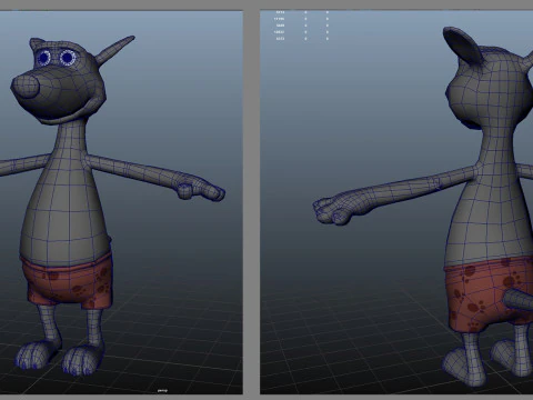 Cartoon dog 3D Model