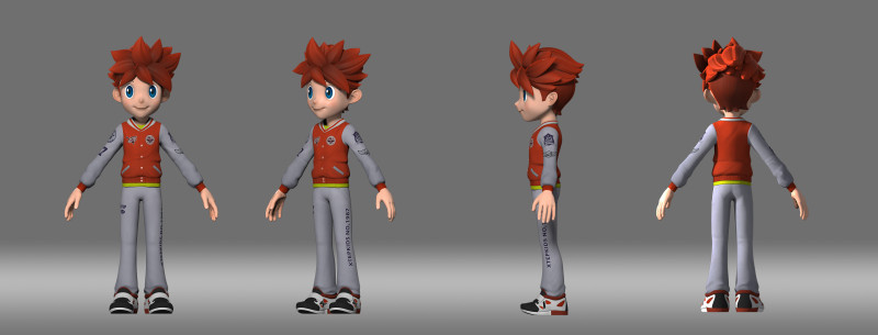 Cartoon boy student 3D Model .c4d .max .obj .3ds .fbx .stl .blend 