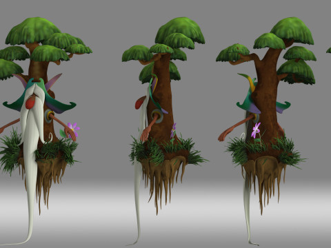 Hamadryad tree 3D Model