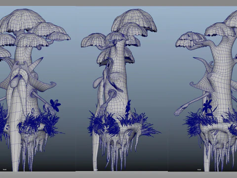 Дерево гамадриад 3D Модель