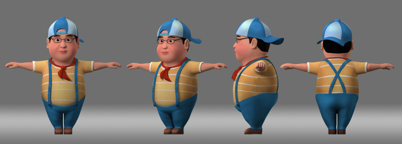 Cartoon boy child Model 3D .c4d .max .obj .3ds .fbx .stl .blend 