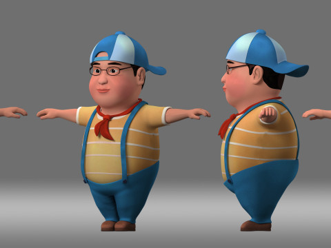 Cartoon boy child 3D Model