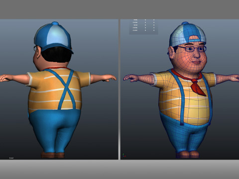 Cartoon boy child Model 3D