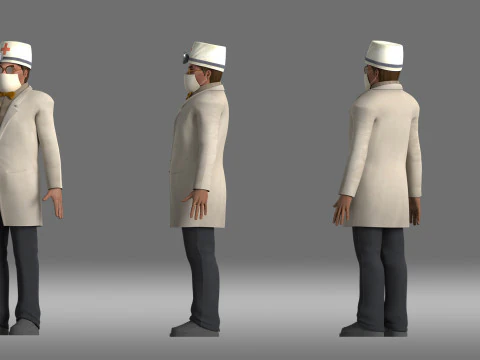 Cartoon doctor 3D Model