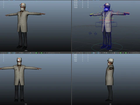 Cartoon doctor 3D Model