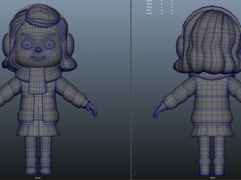 Cartoon girl 3D 模型