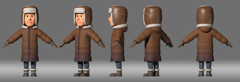 Cartoon man people 3D Модель .c4d .max .obj .3ds .fbx .stl .blend 