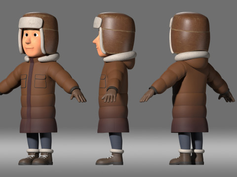 Cartoon man people 3D Model