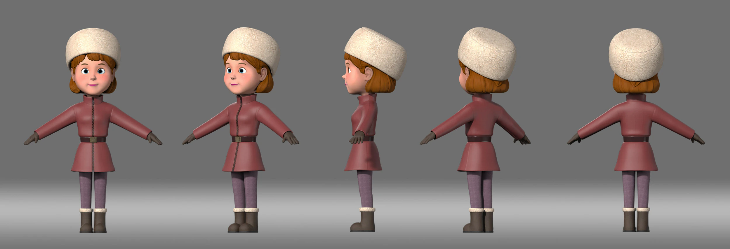 Cartoon woman 3D Model .c4d .max .obj .3ds .fbx .stl .blend 