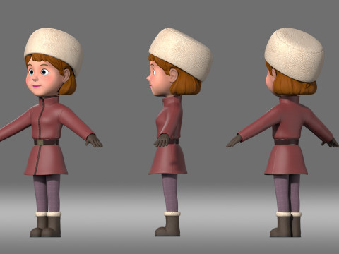 Cartoon woman Modello 3D