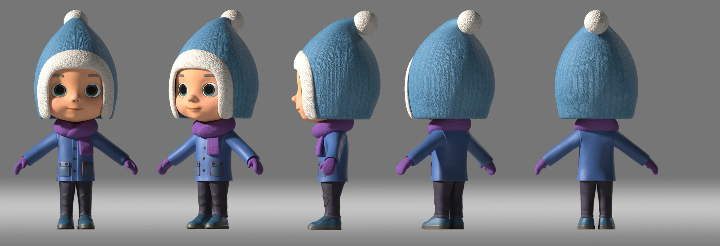 Cartoon child 3D Model .c4d .max .obj .3ds .fbx .stl .blend 