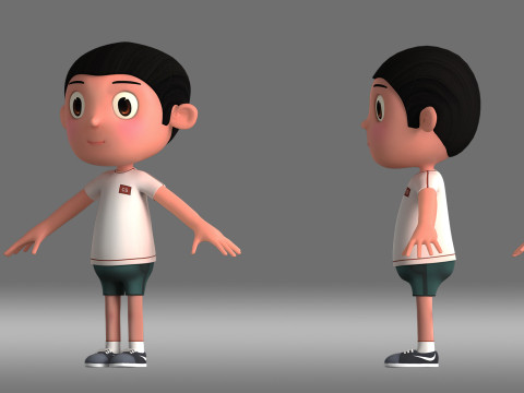 Cartoon boy 3D Модель