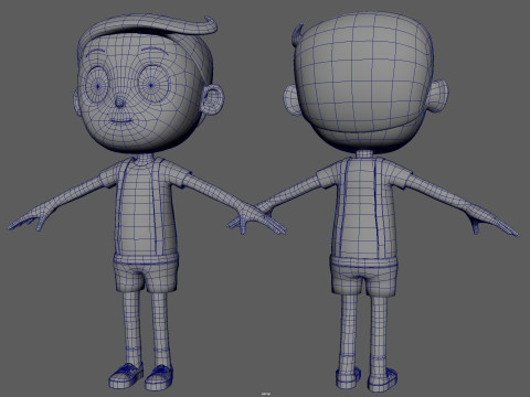 Cartoon boy child 3D Model