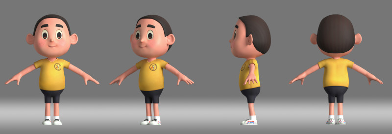 Cartoon boy child 3Dモデル .c4d .max .obj .3ds .fbx .stl .blend 