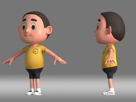 Cartoon boy child 3D Model