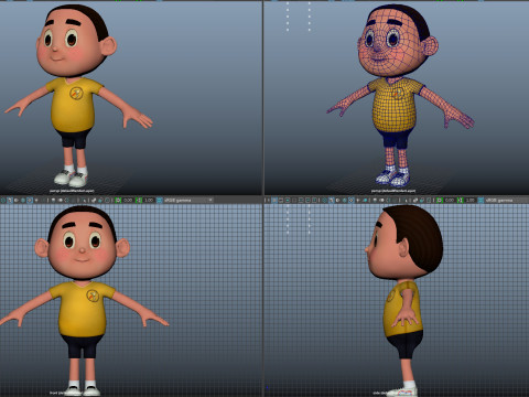 Cartoon boy child 3Dモデル