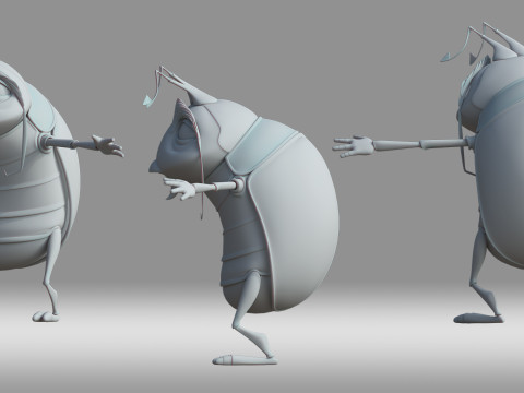 Cartoon insect 3D मॉडल