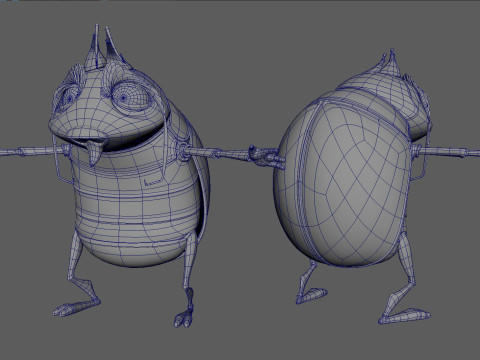 Cartoon insect Model 3D