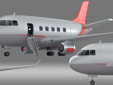Cartoon Aircraft plane 3D Model
