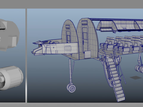 Cartoon Aircraft plane 3D 模型