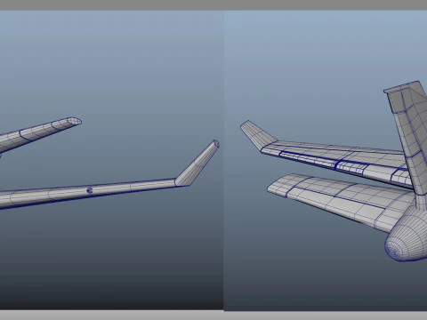 Cartoon Aircraft plane 3D Model