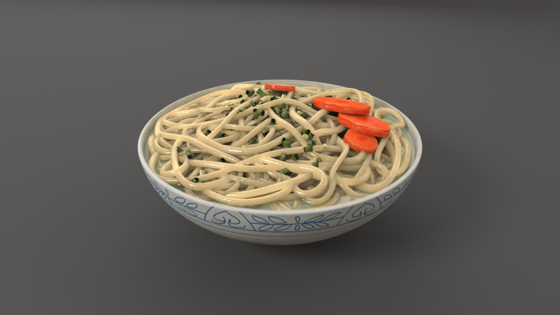 AbowlofNoodle 3D Model .c4d .max .obj .3ds .fbx .stl .blend 
