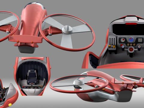 Cartoon Aircraft fighter Modello 3D