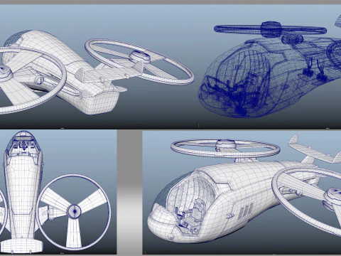 Cartoon Aircraft fighter 3D Model