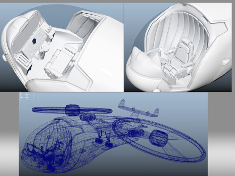 Cartoon Aircraft fighter Modello 3D