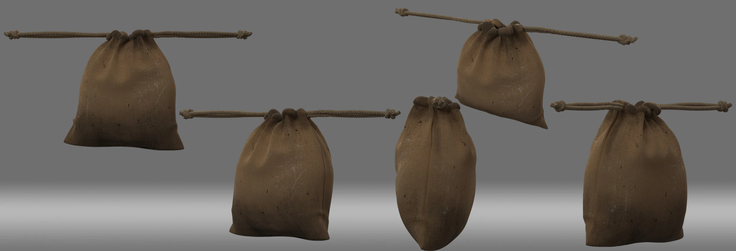 Cartoon bag 3D Model .c4d .max .obj .3ds .fbx .stl .blend 