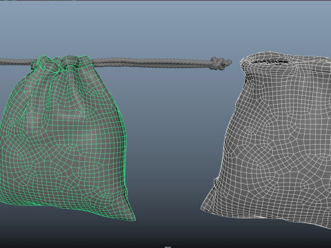 Cartoon bag Model 3D