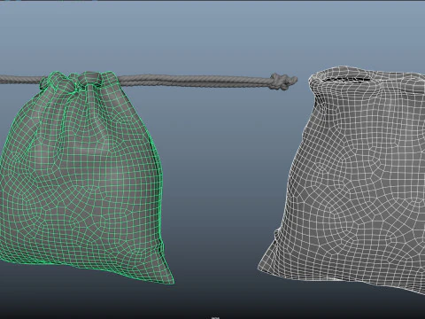 Cartoon bag 3D Model