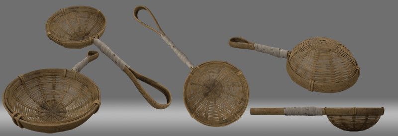 Bamboo spoon 3Dモデル .c4d .max .obj .3ds .fbx .stl .blend 