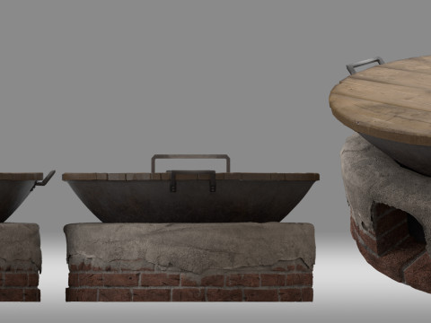 Cooker Bamboo Steamer 3D Model