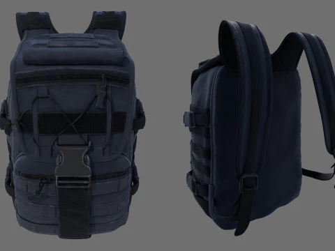 Backpack school bag 3D Model