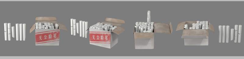 Chalk 3D Model .c4d .max .obj .3ds .fbx .stl .blend 