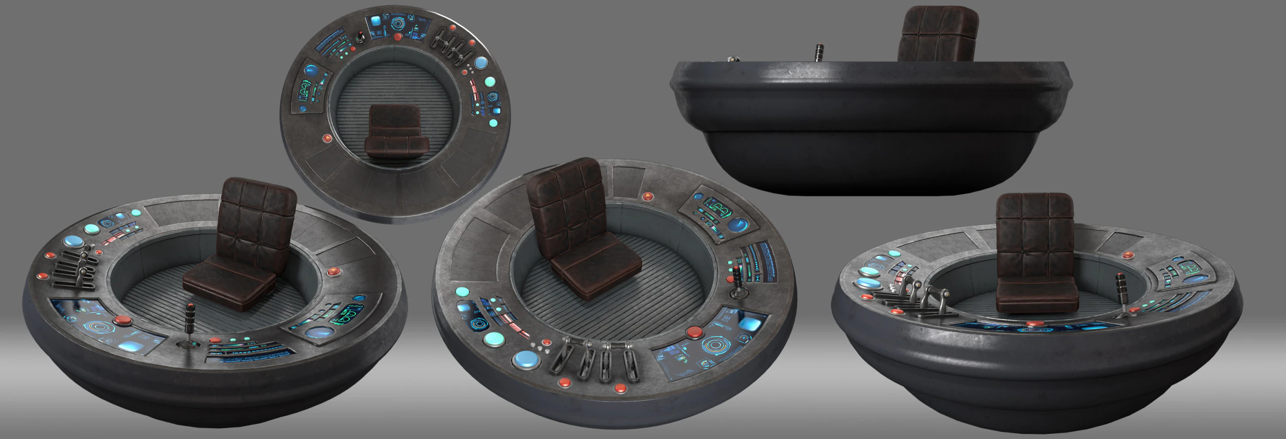 Console desk 3D Model .c4d .max .obj .3ds .fbx .stl .blend 