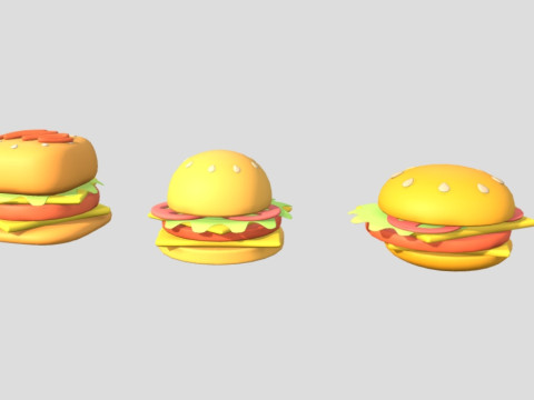 Hamburger 3D मॉडल