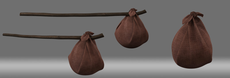 Parcel Bag 3D Model .c4d .max .obj .3ds .fbx .stl .blend 